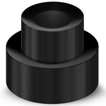 Conjunto de pratos de plástico Munfix 100 Black 50 Dinner 25cm 50 Salad 19cm