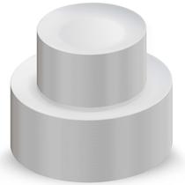 Conjunto de pratos de plástico Munfix 100 White 50 Dinner 25cm 50 Salad 19cm