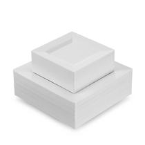 Conjunto de pratos de plástico Munfix 60 White 30 Dinner 30 Dessert