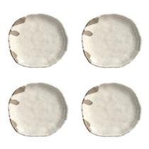 Conjunto de Pratos de Sobremesa 04 Peças Orgânico Eco Pampa Porto Brasil