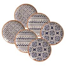 Conjunto de Pratos de Sobremesa 06 Peças Coup New Asteca Porto Brasil