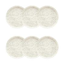 Conjunto De Pratos De Sobremesa 06 Peças Flat Chuvisco Oxford