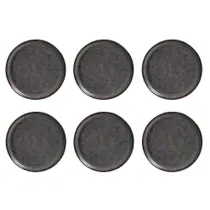 Conjunto De Pratos De Sobremesa 06 Peças Linhas Titanium Porto Brasil
