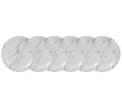 Conjunto de Pratos de Sobremesa 06 Peças Mármore Cinza Schmidt