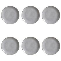 Conjunto De Pratos De Sobremesa 06 Peças Orgânico Concreto Porto Brasil Conjunto De Pratos De Sobremesa 06 Peças Orgânico Concreto Porto Brasil