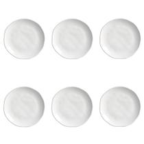Conjunto de Pratos de Sobremesa 06 Peças Orgânico New White Porto Brasil