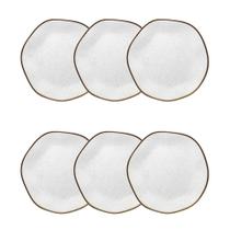 Conjunto De Pratos De Sobremesa 06 Peças Ryo Maresia Oxford