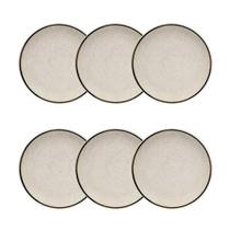 Conjunto de Pratos de Sobremesa 06 Peças Unni Brisa Oxford