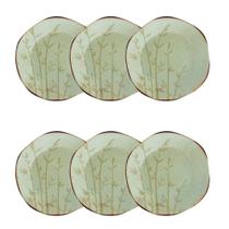 Conjunto de Pratos de Sobremesa 21,5 cm 6 peças Ryo Bambu - Oxford - Oxford sc