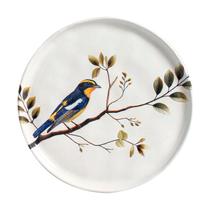 Conjunto de pratos de sobremesa bio birdy em stoneware 21,5cm 6 peças - Porto Brasil