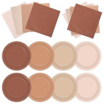 Conjunto de pratos e guardanapos de papel CHUNNIN Boho Brown Theme x200 Conjunto de pratos e guardanapos de papel CHUNNIN Boho Brown Theme x200