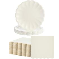 Conjunto de pratos e guardanapos de papel recortado Newtay para festas Conjunto de pratos e guardanapos de papel recortado Newtay para festas