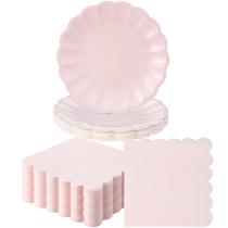 Conjunto de pratos e guardanapos de papel recortado Newtay para festas Conjunto de pratos e guardanapos de papel recortado Newtay para festas