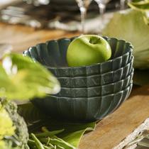 Conjunto de Pratos Fundos 06 Peças 20cm Flora Hortênsia Oxford