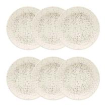 Conjunto de Pratos Fundos 06 Peças Flat Chuvisco Oxford