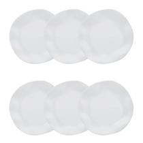 Conjunto De Pratos Fundos 06 Peças Ryo White Oxford