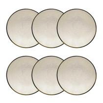 Conjunto de Pratos Fundos 06 Peças Unni Brisa Oxford