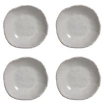 Conjunto de Pratos Fundos 4 Peças Orgânico Eco Cerâmica Cinza Porto Brasil Conjunto de Pratos Fundos 4 Peças Orgânico Eco Cerâmica Cinza Porto Brasil