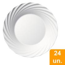 Conjunto de Pratos Fundos Duralex Opaline Jasmim 24 peças Conjunto de Pratos Fundos Duralex Opaline Jasmim 24 peças
