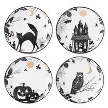 Conjunto de pratos Lenox Vintage Halloween Haunted Porcelain 4 unidades