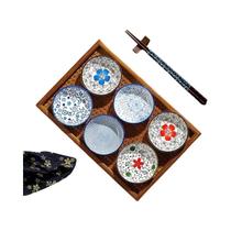 Conjunto De Pratos Mini Cerâmicos Estilo Japonês 6 Peças Para Sashimi, Sushi, Molho De Soja,