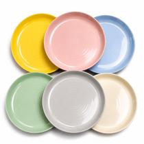 Conjunto de pratos multicolor miniso com 6 unidades em polipropileno pp Conjunto de pratos multicolor miniso com 6 unidades em polipropileno pp