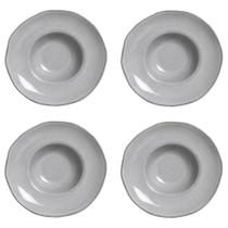 Conjunto De Pratos Para Massa-risoto 04 Peças Orgânico Dust Porto Brasil Conjunto De Pratos Para Massa-risoto 04 Peças Orgânico Dust Porto Brasil