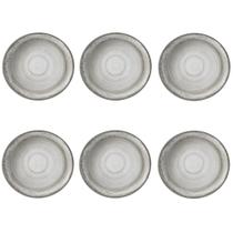 Conjunto de Pratos Rasos 06 Peças Esfera Cinza Schmidt