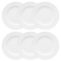 Conjunto de Pratos Rasos 06 Peças Flamingo White Oxford