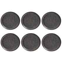 Conjunto De Pratos Rasos 06 Peças Linhas Titanium Porto Brasil