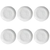 Conjunto de Pratos Rasos 06 Peças Orgânico New White Porto Brasil