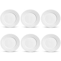 Conjunto De Pratos Rasos 06 Peças Roma Branco Porto Brasil