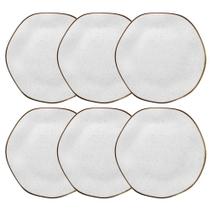 Conjunto De Pratos Rasos 06 Peças Ryo Maresia Oxford