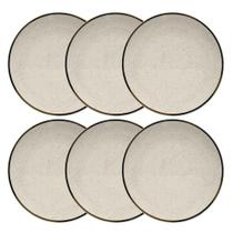 Conjunto De Pratos Rasos 06 Peças Unni Brisa Oxford