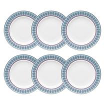 Conjunto de Pratos Rasos Com 06 Peças 28 cm Flamingo Cosmopolitan - Oxford