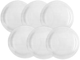 Conjunto de Pratos Rasos Diamante 6 Peças Duralex - Transparente Conjunto de Pratos Rasos Diamante 6 Peças Duralex - Transparente
