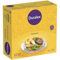 Conjunto de Pratos Rasos Diamante 6 Peças Duralex - Transparente Conjunto de Pratos Rasos Diamante 6 Peças Duralex - Transparente