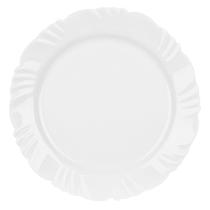 Conjunto de Pratos Rasos Nadir Opaline - Vidro Branco Pétala 24 peças