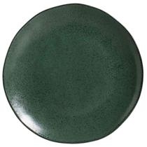 Conjunto de Pratos Rasos Orgânico Arauco com 06 Peças em Stoneware Verde - Porto Brasil