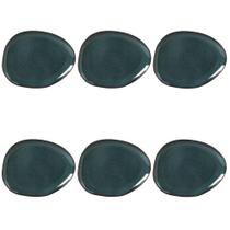Conjunto De Pratos Rasos Oval 06 Peças Orgânico Oceano Porto Brasil Conjunto De Pratos Rasos Oval 06 Peças Orgânico Oceano Porto Brasil