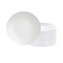Conjunto De Pratos Sobremesa Leonora 12 Peças Em Porcelana Branca 19 Cm - Tramontina 96010206