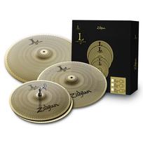 Conjunto de pratos Zildjian L80 Low Volume LV468 14" Hi-Hats + 16" + 18" Crash Ride