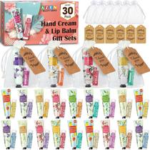 Conjunto de Presente AZEN - Creme para Mãos e Protetor Labial (30 Unidades com Saquinho de Organza)