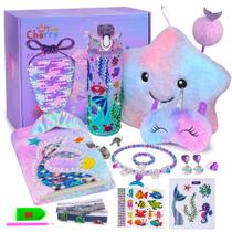 Conjunto de presente Cherry Tale Mermaid para meninas de 5 a 10 anos com travesseiro Conjunto de presente Cherry Tale Mermaid para meninas de 5 a 10 anos com travesseiro