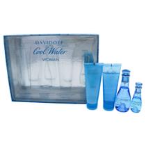 Conjunto de presente Davidoff Cool Water para mulheres de 4 peças