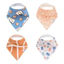 Conjunto de presente de algodão Copper Pearl Baby Bandana Drool Bibs, pacote com 4 unidades Conjunto de presente de algodão Copper Pearl Baby Bandana Drool Bibs, pacote com 4 unidades