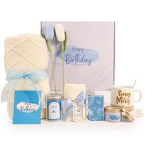 Conjunto de presente de aniversário DORBOKER Relaxing Spa com cobertor para mulheres Conjunto de presente de aniversário DORBOKER Relaxing Spa com cobertor para mulheres