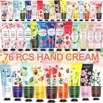 Conjunto de presente de creme para mãos YUEONEWIN, pacote com 76 fragrâncias naturais
