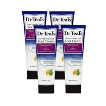 Conjunto de presente de creme para pés Dr. Teals Pure Epsom Salt 240 mL x 4