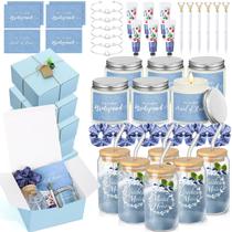 Conjunto de presente de proposta de dama de honra Teenyyou com caixa de vidro e vela Conjunto de presente de proposta de dama de honra Teenyyou com caixa de vidro e vela